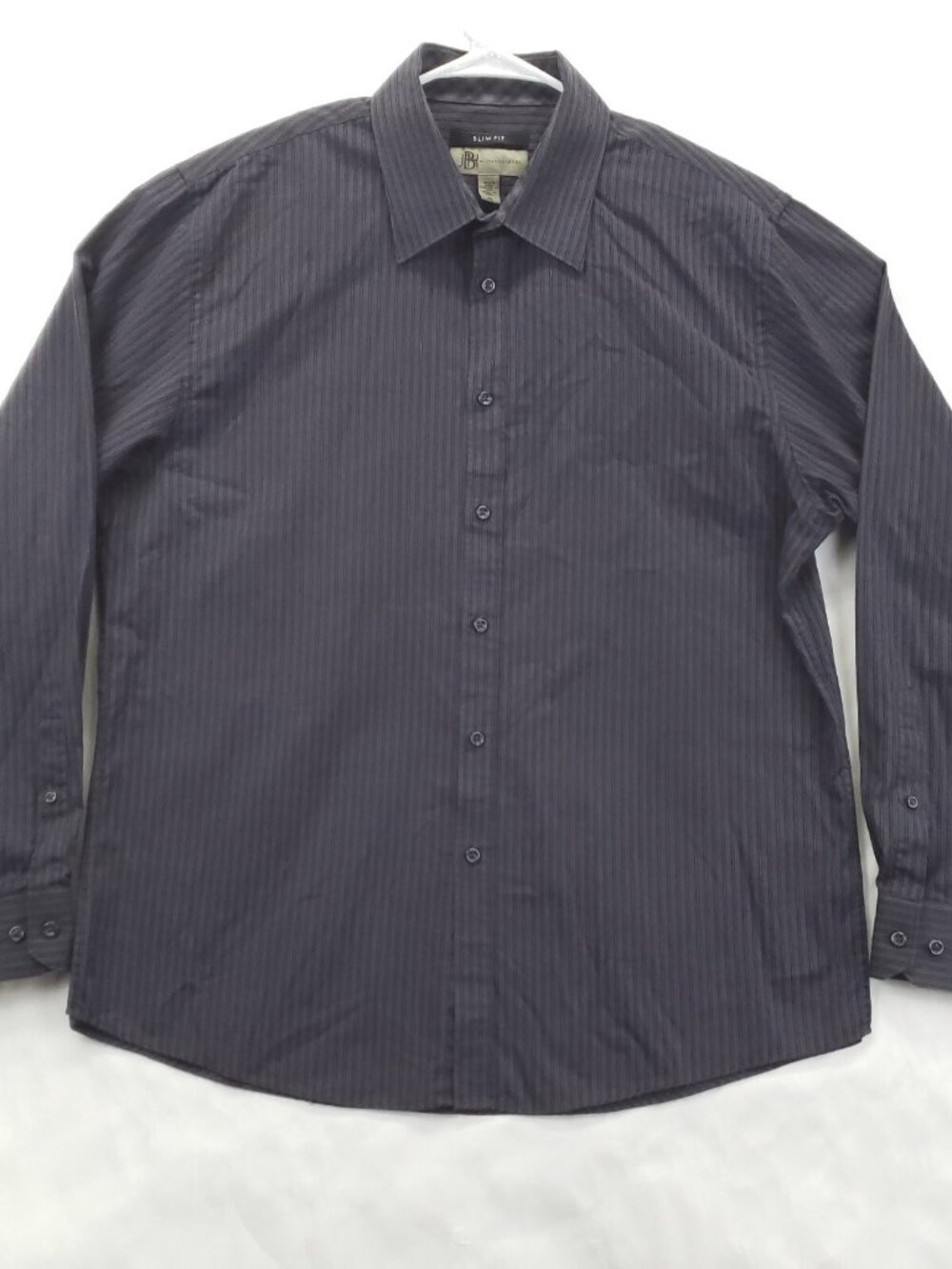 JBH by Jhane Barnes Shirt Mens XL Gray Flip Cuffs Long Sleeve Classic Button-Up